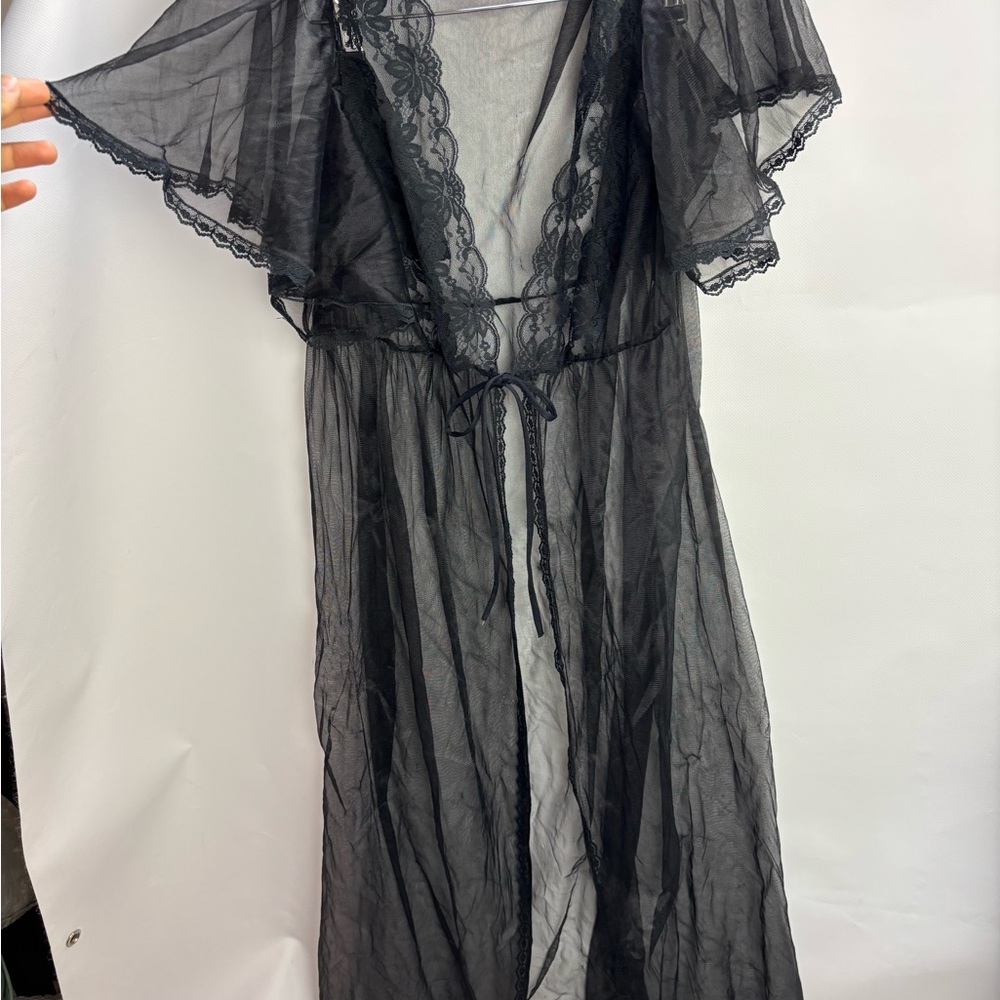 sheer lace gown